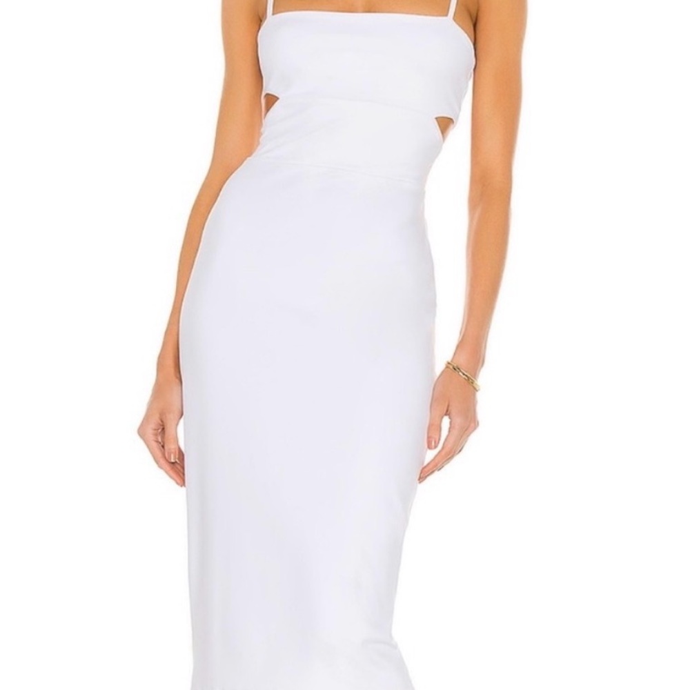 Susana Monaco Camisole White Dress with Cutouts